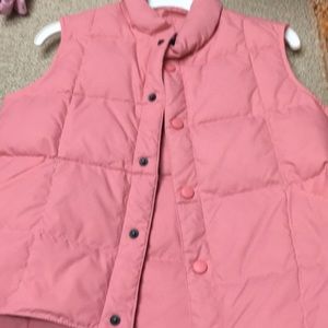 Kids Pink Quilted Down Vest Lands End